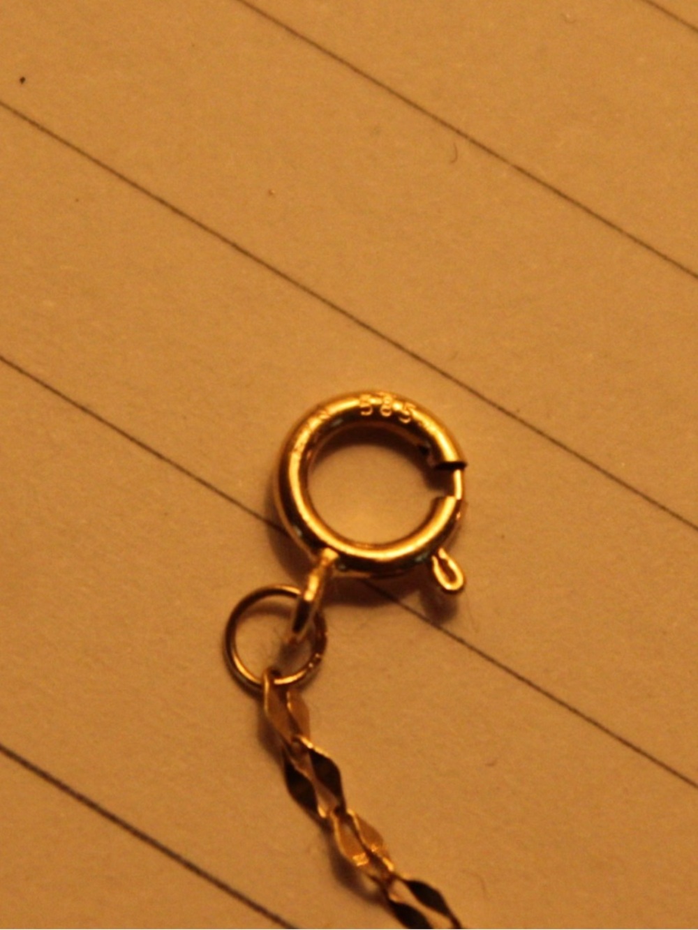 14k gold mirror-chain bracelet 6.25 inches - Picture 6 of 6
